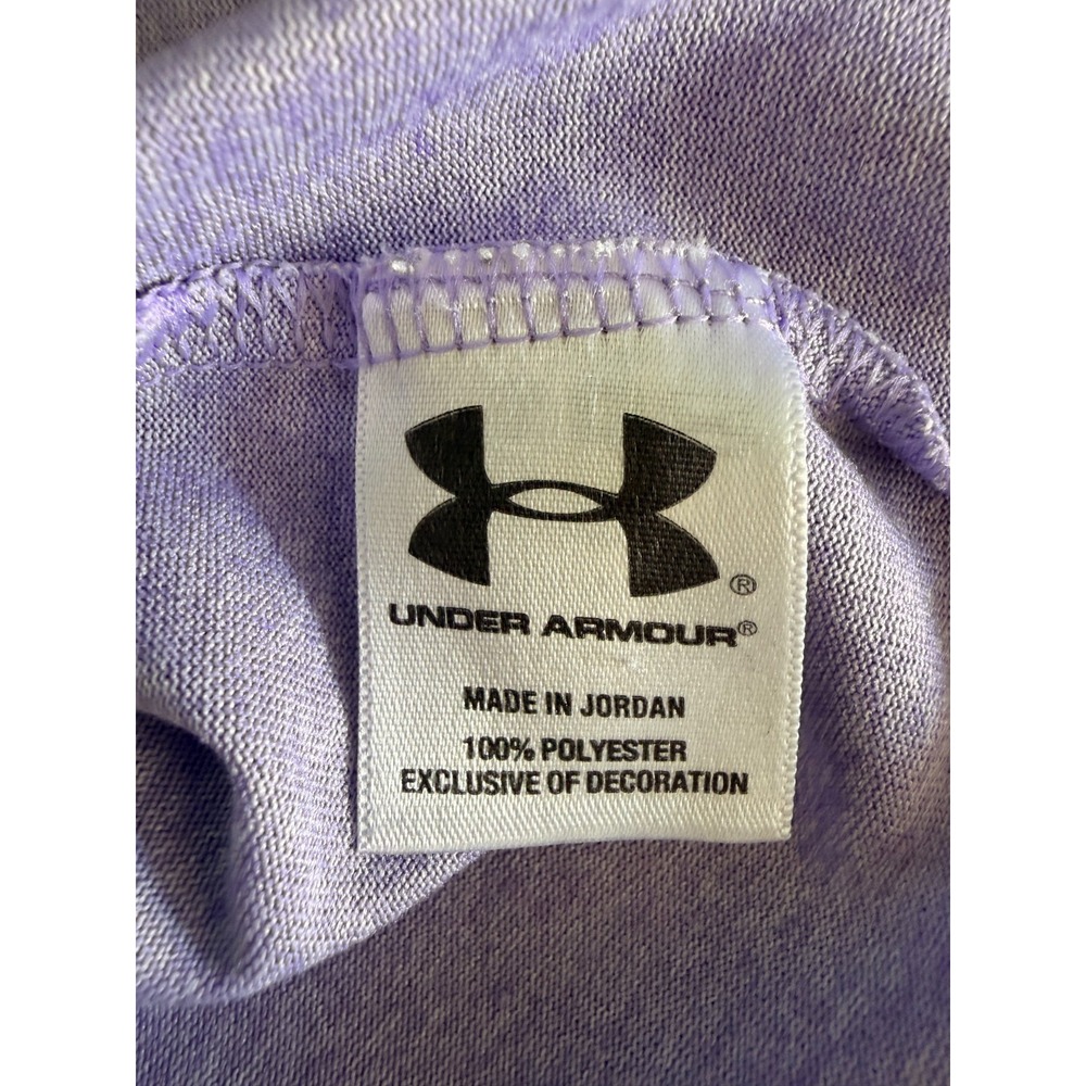 Under Armour Heather Lavender Short Sleeve V-Neck Performance Tee L? - Picture 4 of 5